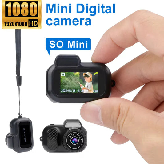 Retro Mini Camera with Screen Indoor Home Outdoor 1080P HD Portable Very Small Camera Video Support Holiday Gifts